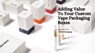 Get Stylish Custom Vape Cartridge Boxes In Wholesale