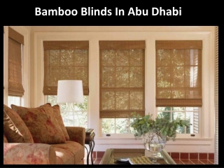 Bamboo Blind in Abu Dhabi