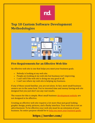 Top 10 Custom Software Development Methodologies