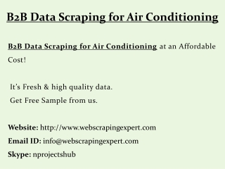 B2B Data Scraping for Air Conditioning