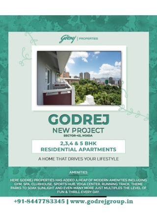 Godrej Woods Sector 43 Noida, Brochure | Godrej Bliss Noida