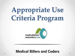 Appropriate Use Criteria Program
