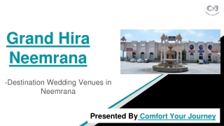 Destination Wedding Venues in Neemrana | Grand Hira Resort Neemrana