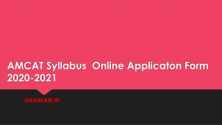 AMCAT Syllabus  Online Applicaton Form 2020-2021