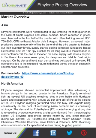 Ethylene  Prices, Pricing, Price, News | ChemAnalyst