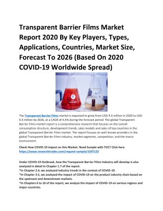 Transparent Barrier Films Market