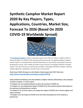 Synthetic Camphor Market