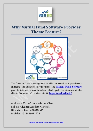 Why Mutual Fund Software Provides Theme Feature?