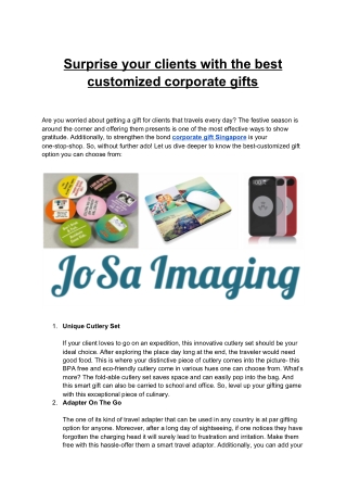 Surprise your clients with the best customized corporate gifts