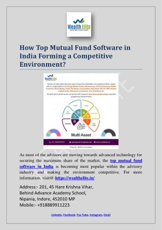 How Top Mutual Fund Software in India Forming a Competitive Environment?