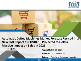 Automatic Coffee Machines Market Forecast Revised in a New FMI Report as COVID-19 Projected to Hold a Massive Impact on