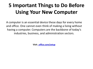 5 Important Things to Do Before Using Your New Computer