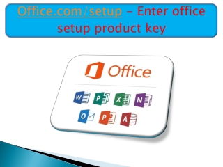 Office.com/setup - Enter office setup product key