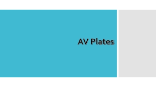 Accessories provided by AV Plates
