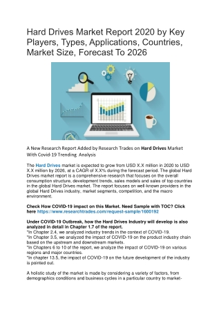 Hard Drives Market