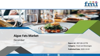 Health Awareness Among Consumers Drive Growth for Algae Fats Market