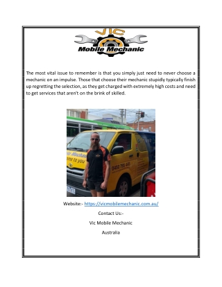 Best Car Mechanic Epping | Vicmobilemechanic.com.au