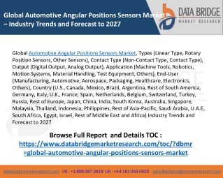 Global Automotive Angular Positions Sensors Market Share, Competitive Scenario and Growth strategies With Covid-19 Impac