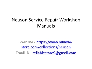 Neuson Service Repair Workshop Manuals