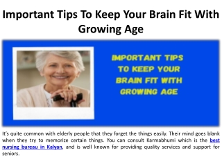 simple steps to keep your mind sharp at Growing age