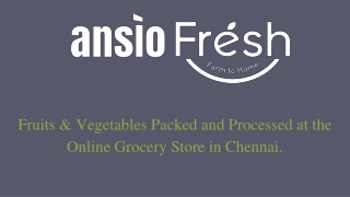 Buy Groceries online in Chennai