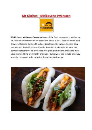 5% Off - Mr Kitchen Menu Thai Restaurant Melbourne, VIC