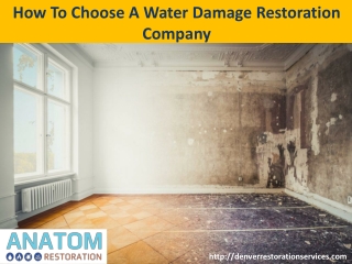 How to Choose a Water Damage Restoration Company Denver Based