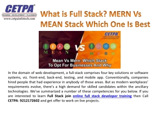 What is Full-Stack? MERN Vs MEAN Stack Which One Is Best