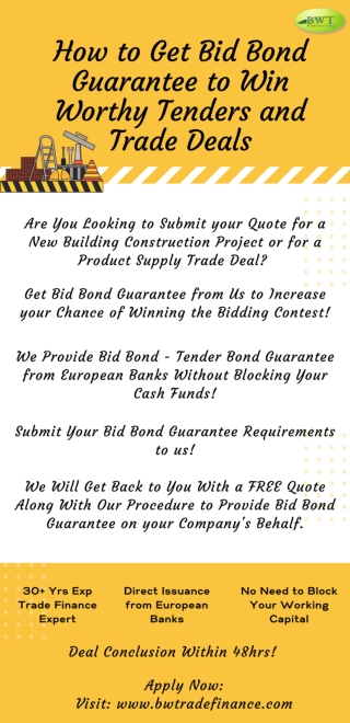 Infographics – Bid Bond Guarantee – Tender Bond