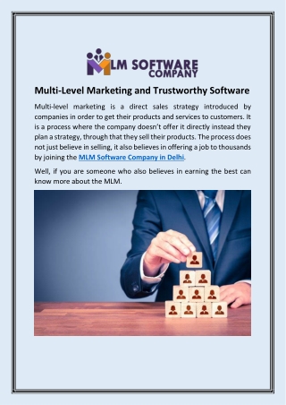 Multi-Level Marketing and Trustworthy Software