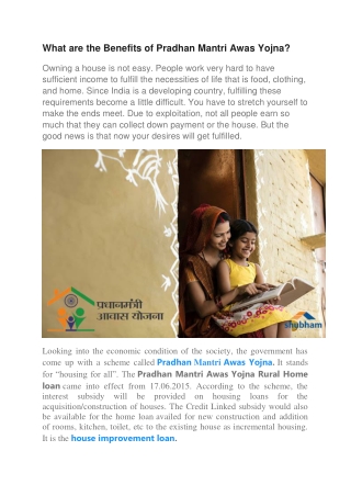 Pradhan Mantri Awas Yojana