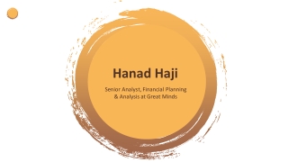 Hanad Haji - Problem Solver and Creative Thinker