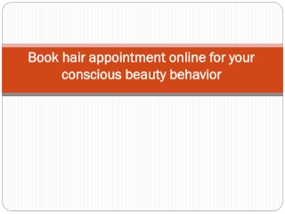 Book hair appointment online