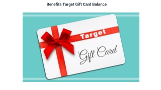 Benefits Target Gift Card Balance