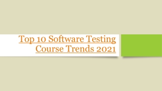 Trending Software Testing Courses