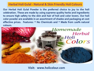 Herbal Holi Gulal - Natural & Skin Friendly Holi Colours