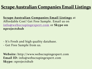 Scrape Australian Companies Email Listings