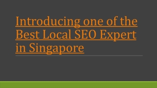 Local SEO Services Expert Solution in Singapore