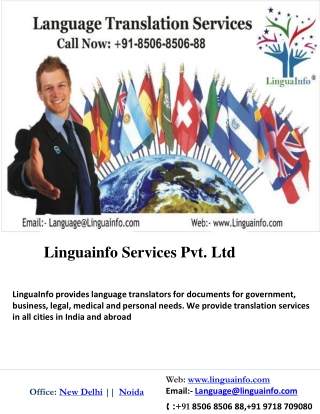 Top Business Translation Services Company in India with more than a decade of experience in document translation service