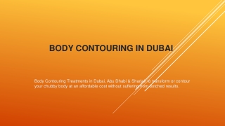 Body Contouring in Dubai