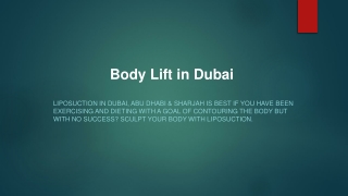 Body Lift in Dubai