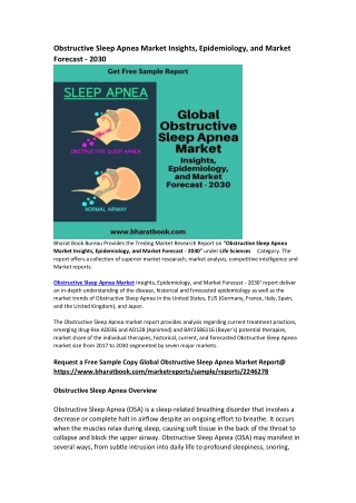 Global Obstructive Sleep Apnea Market Research Report Forecast 2030