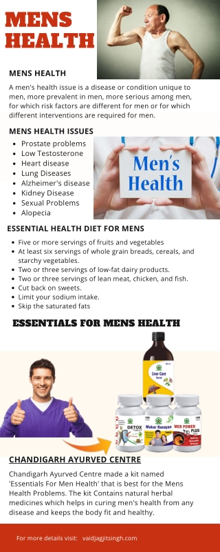 Mens Health Care - Causes, Symptoms & Herbal Treatment