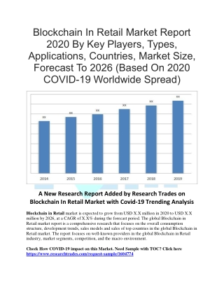 Blockchain In Retail Market Report 2020 By Key Players, Types, Applications, Countries, Market Size, Forecast To 2026 (B