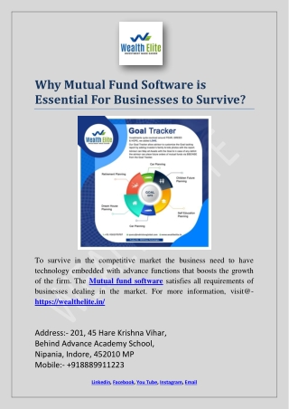 Why Mutual Fund Software is Essential For Businesses to Survive?