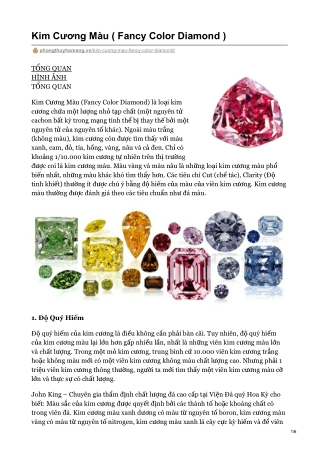 Kim Cương Màu ( Fancy Color Diamond )