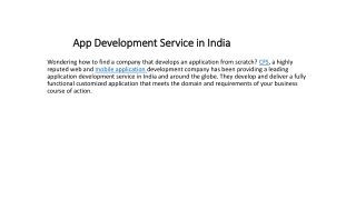 App Development Service in India 