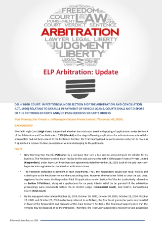 ELP-Arbitration-weekly-update-New-Morning-Star