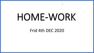HOME WORK 051220