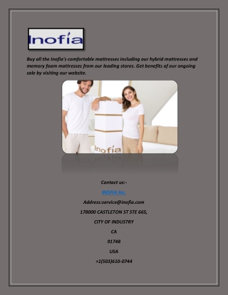 Best Inofia Mattress | Inofia.Com